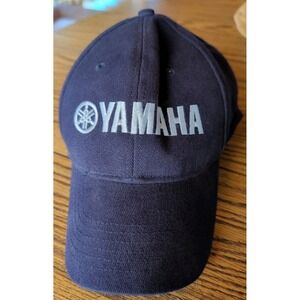 YAMAHA Baseball Cap Hat Motocross Outboard Fishing White Blue Strapback One Size